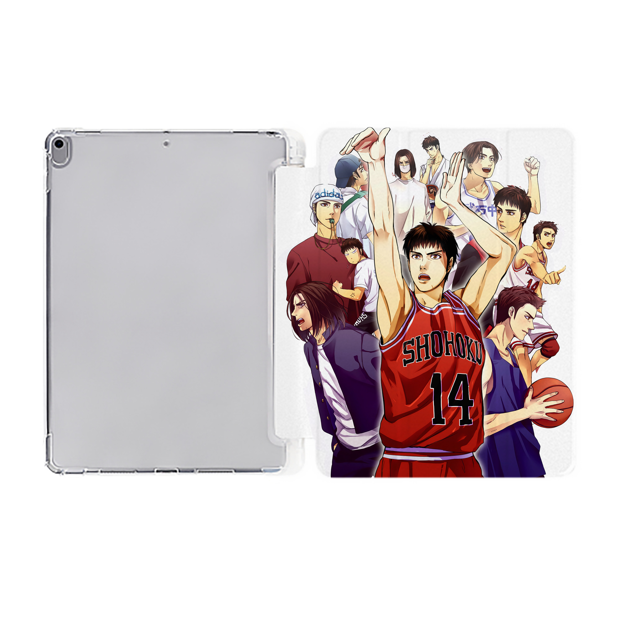 （画像用） SLAM DUNK／スラムダンク IPad ケース ペン収納付き 三つ折りスタンド PUレザー×シリコン 対応機種9.5/10.5/10.9インチ